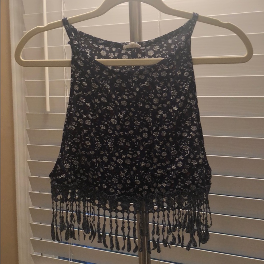 Floral Crop Top with Frills